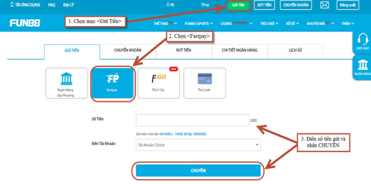 nạp tiền fun88