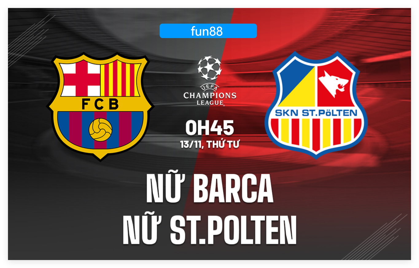 Barcelona Nữ vs St. Polten Nữ